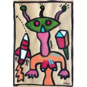 juhel_01_huile_sur_papier_kraft_2005_30x21