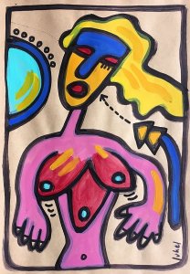 juhel 03 huile sur papier kraft 2005 30x21